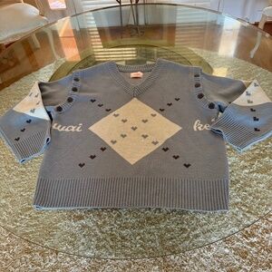 Wai Kei 2-in-1 Sweater/Vest with Detachable Sleeves Unisex Acrylic/Wool Blend